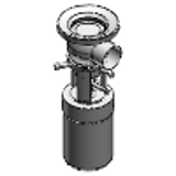 Tankentleerungsventile, Spiralreinigung - oberer Ventilkegel, Spiral-Reinigungskammer, DN-80 - Vermischungssicheres Ventil